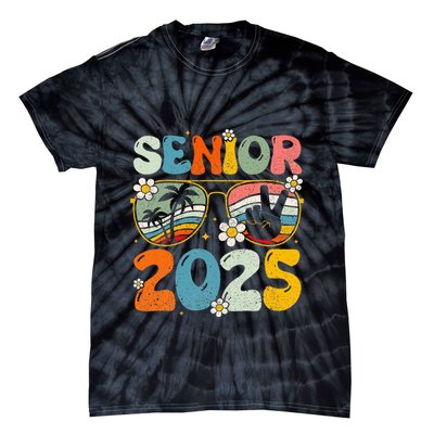 Retro Senior 2025 Back To School Class Of 2025 Graduation Tie-Dye T-Shirt