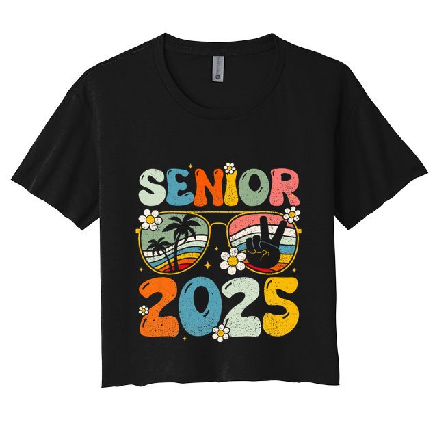 Retro Senior 2025 Back To School Class Of 2025 Graduation Crop Top