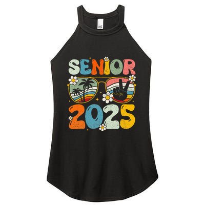 Retro Senior 2025 Back To School Class Of 2025 Graduation Women's Perfect Tri Rocker Tank