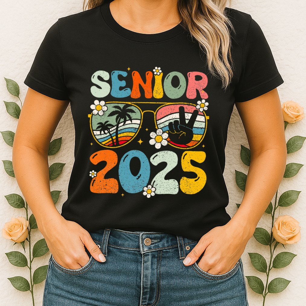 Retro Senior 2025 Back To School Class Of 2025 Graduation Womens T-Shirt