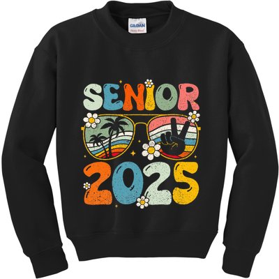 Retro Senior 2025 Back To School Class Of 2025 Graduation Kids Sweatshirt