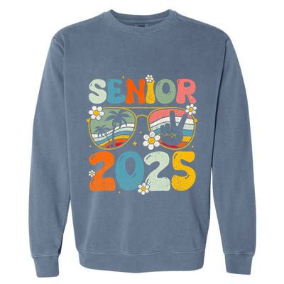 Retro Senior 2025 Back To School Class Of 2025 Graduation Garment-Dyed Sweatshirt