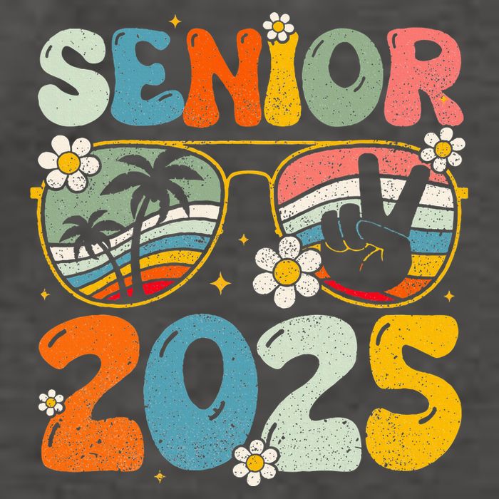 Retro Senior 2025 Back To School Class Of 2025 Graduation Vector Backpack