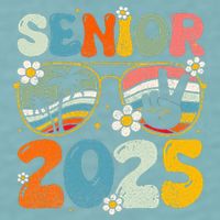 Retro Senior 2025 Back To School Class Of 2025 Graduation Sueded Cloud Jersey T-Shirt
