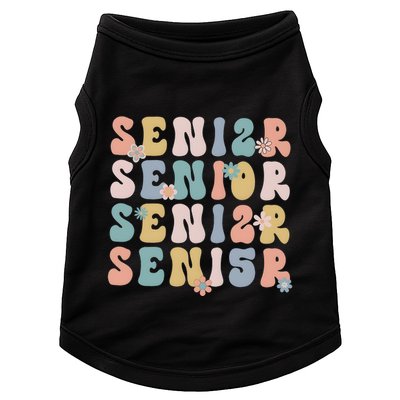 Retro Senior 2025 Groovy Floral Class Of 2025 Doggie Tank