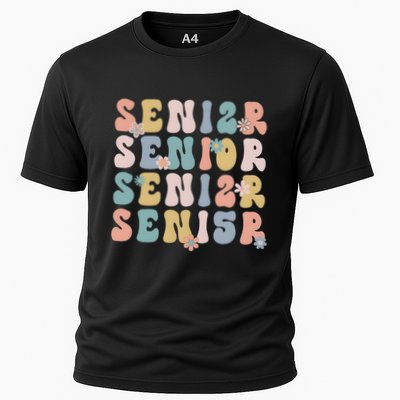 Retro Senior 2025 Groovy Floral Class Of 2025 Performance Shirt