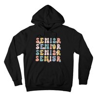 Retro Senior 2025 Groovy Floral Class Of 2025 Hoodie