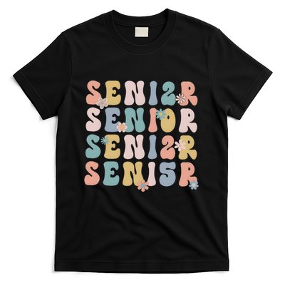 Retro Senior 2025 Groovy Floral Class Of 2025 T-Shirt