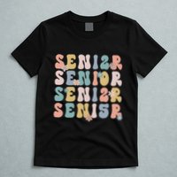 Retro Senior 2025 Groovy Floral Class Of 2025 T-Shirt