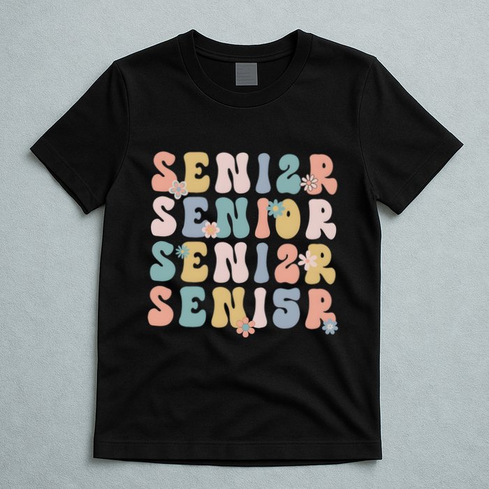 Retro Senior 2025 Groovy Floral Class Of 2025 T-Shirt
