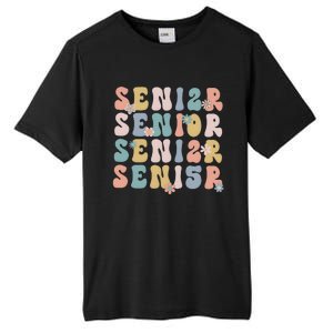 Retro Senior 2025 Groovy Floral Class Of 2025 Tall Fusion ChromaSoft Performance T-Shirt