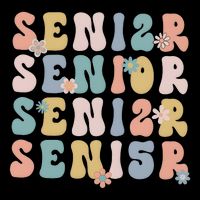 Retro Senior 2025 Groovy Floral Class Of 2025 Drawstring Bag