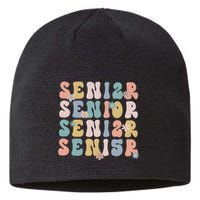 Retro Senior 2025 Groovy Floral Class Of 2025 Sustainable Beanie