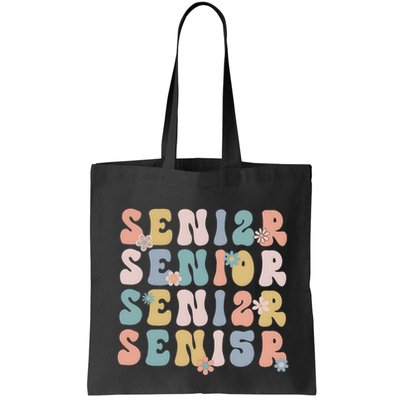 Retro Senior 2025 Groovy Floral Class Of 2025 Bag