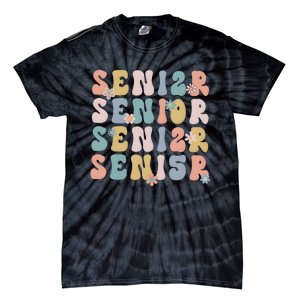 Retro Senior 2025 Groovy Floral Class Of 2025 Tie-Dye T-Shirt