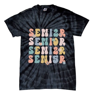 Retro Senior 2025 Groovy Floral Class Of 2025 Tie-Dye T-Shirt