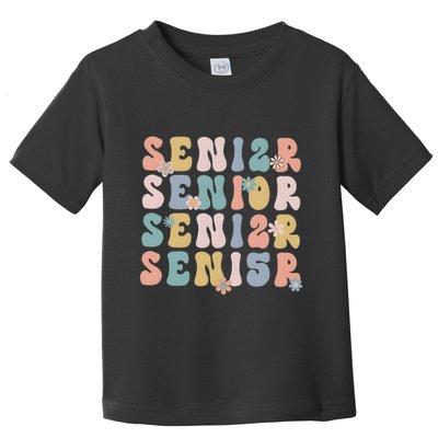 Retro Senior 2025 Groovy Floral Class Of 2025 Toddler T-Shirt