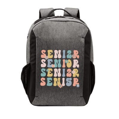 Retro Senior 2025 Groovy Floral Class Of 2025 Vector Backpack