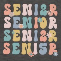 Retro Senior 2025 Groovy Floral Class Of 2025 Vector Backpack