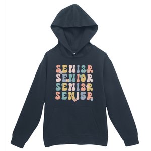 Retro Senior 2025 Groovy Floral Class Of 2025 Urban Pullover Hoodie