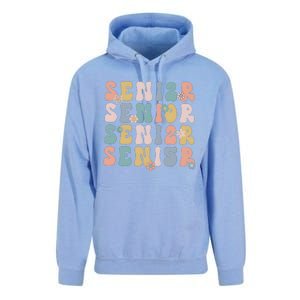 Retro Senior 2025 Groovy Floral Class Of 2025 Unisex Surf Hoodie