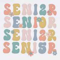 Retro Senior 2025 Groovy Floral Class Of 2025 Garment-Dyed Sweatshirt