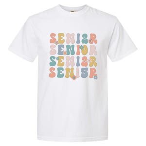 Retro Senior 2025 Groovy Floral Class Of 2025 Garment-Dyed Heavyweight T-Shirt