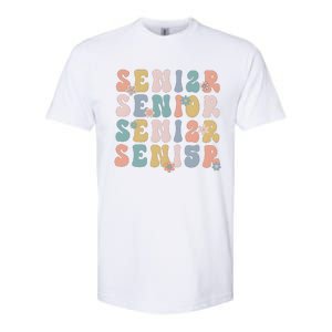 Retro Senior 2025 Groovy Floral Class Of 2025 Softstyle CVC T-Shirt