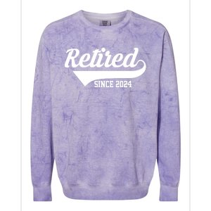 Retired Since 2024 Retirement Gift Colorblast Crewneck Sweatshirt