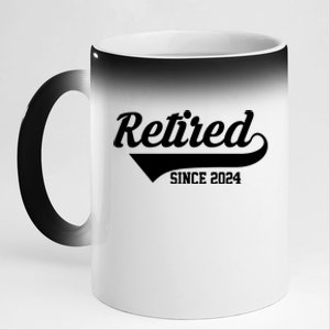 Retired Since 2024 Retirement Gift 11oz Black Color Changing Mug