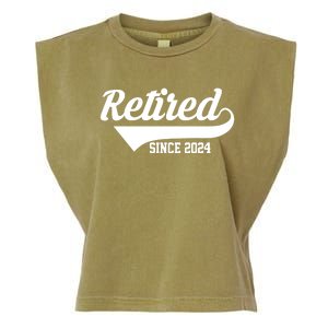 Retired Since 2024 Retirement Gift Garment-Dyed Women's Muscle Tee