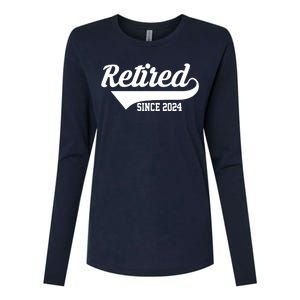 Retired Since 2024 Retirement Gift Womens Cotton Relaxed Long Sleeve T-Shirt