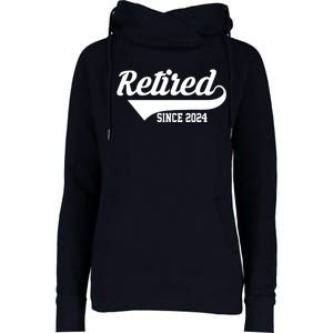 Retired Since 2024 Retirement Gift Womens Funnel Neck Pullover Hood