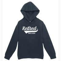 Retired Since 2024 Retirement Gift Urban Pullover Hoodie