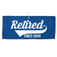 Retired Since 2024 Retirement Gift Large Microfiber Waffle Golf Towel