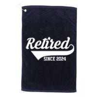 Retired Since 2024 Retirement Gift Platinum Collection Golf Towel