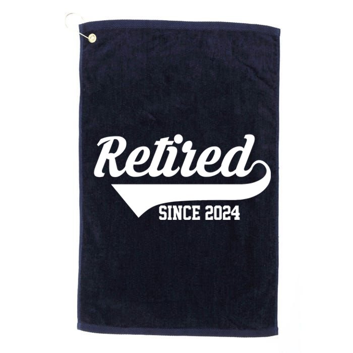 Retired Since 2024 Retirement Gift Platinum Collection Golf Towel