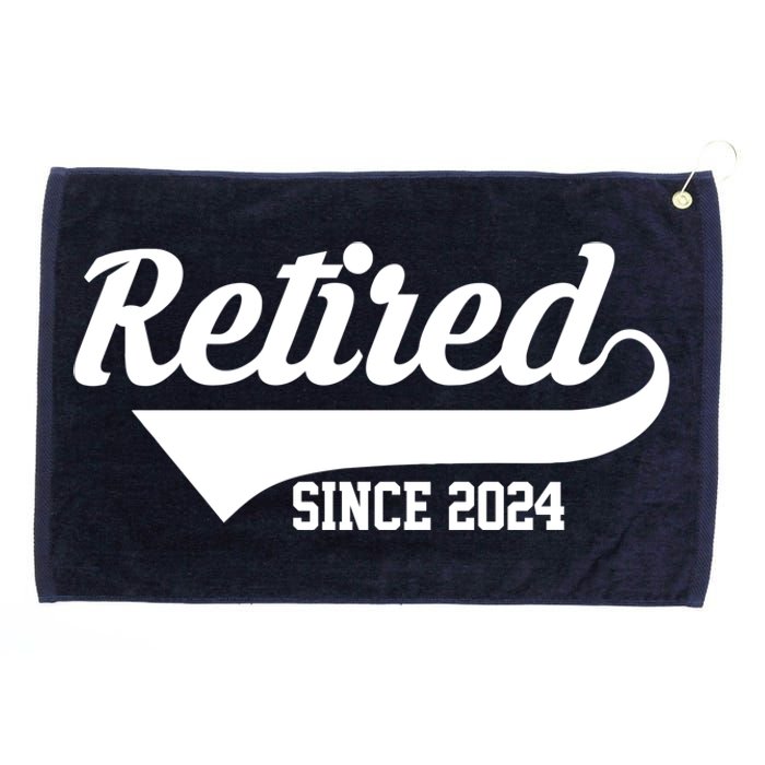 Retired Since 2024 Retirement Gift Grommeted Golf Towel