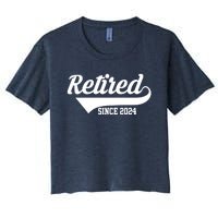 Retired Since 2024 Retirement Gift Women's Crop Top Tee