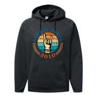 Rockin Since 2010 For Classic Rock Music Performance Fleece Hoodie