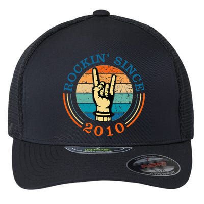 Rockin Since 2010 For Classic Rock Music Flexfit Unipanel Trucker Cap