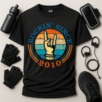 Rockin Since 2010 For Classic Rock Music Cooling Performance Crew T-Shirt
