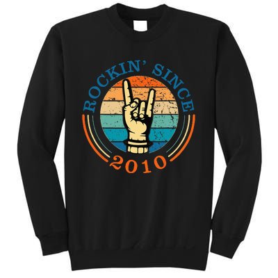 Rockin Since 2010 For Classic Rock Music Sweatshirt