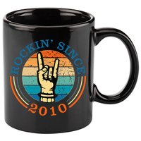Rockin Since 2010 For Classic Rock Music 11oz C Handle Ceramic Mug