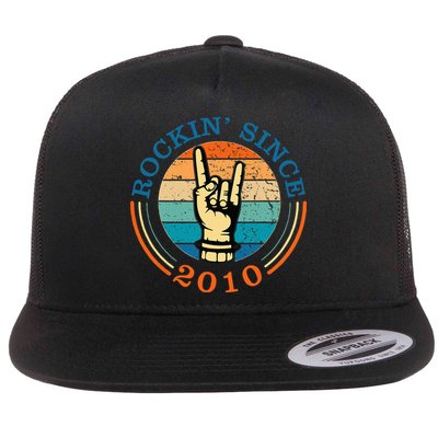 Rockin Since 2010 For Classic Rock Music Flatbill Hat