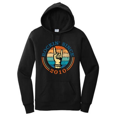 Rockin Since 2010 For Classic Rock Music Women's Pullover Hoodie