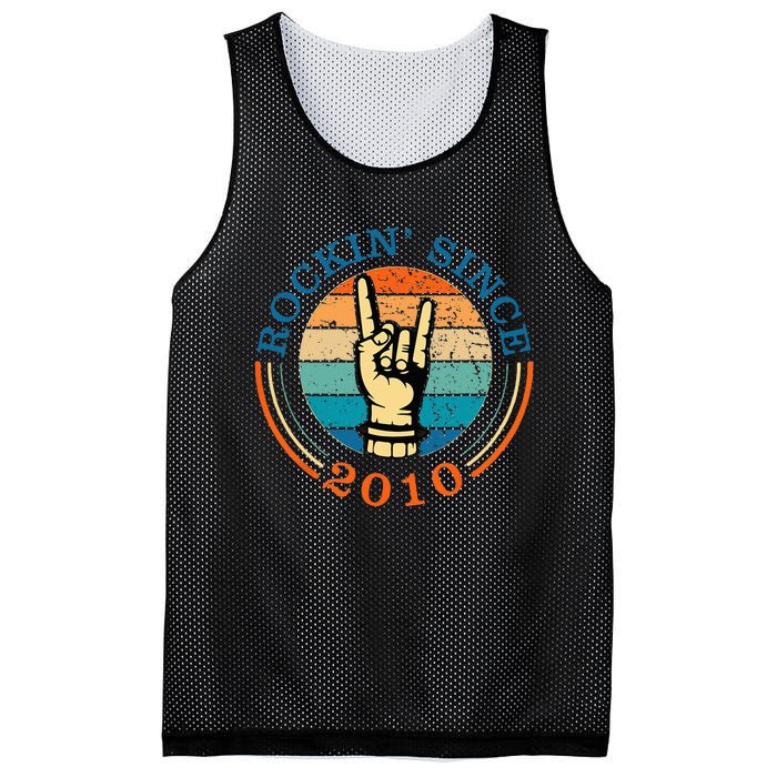 Rockin Since 2010 For Classic Rock Music Mesh Reversible Basketball Jersey Tank