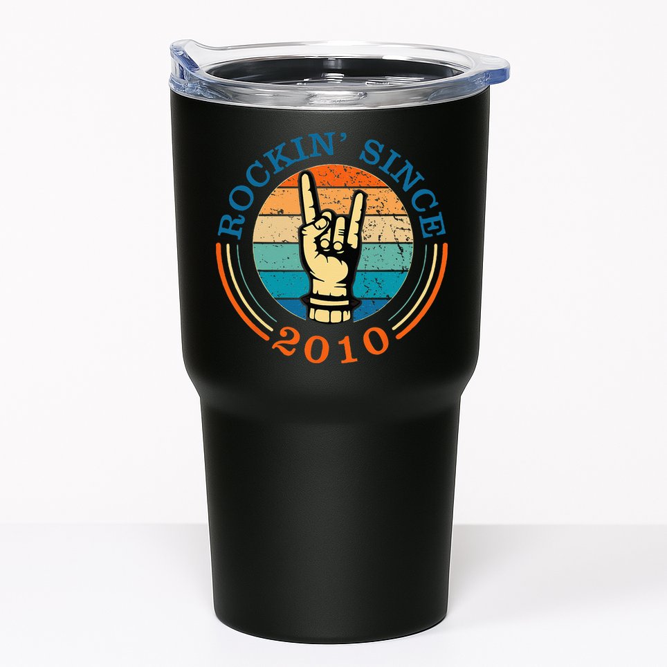 Rockin Since 2010 For Classic Rock Music Tumbler