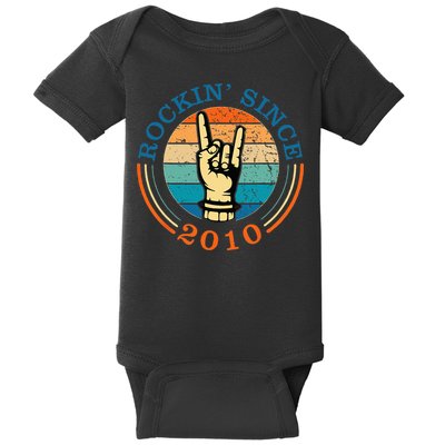 Rockin Since 2010 For Classic Rock Music Baby Bodysuit