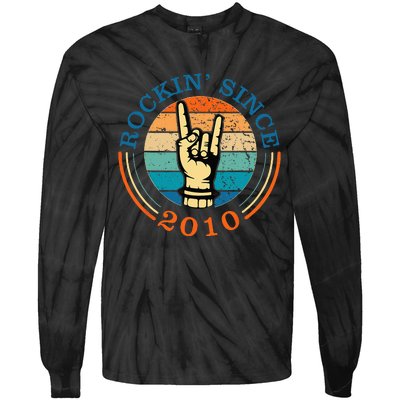 Rockin Since 2010 For Classic Rock Music Tie-Dye Long Sleeve Shirt